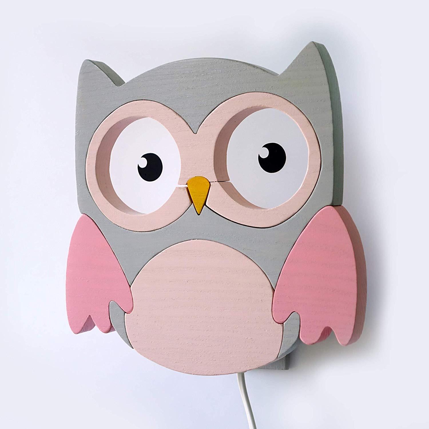 Clevere Kids Kinder Wandlampe Tiere Holz Handarbeit A